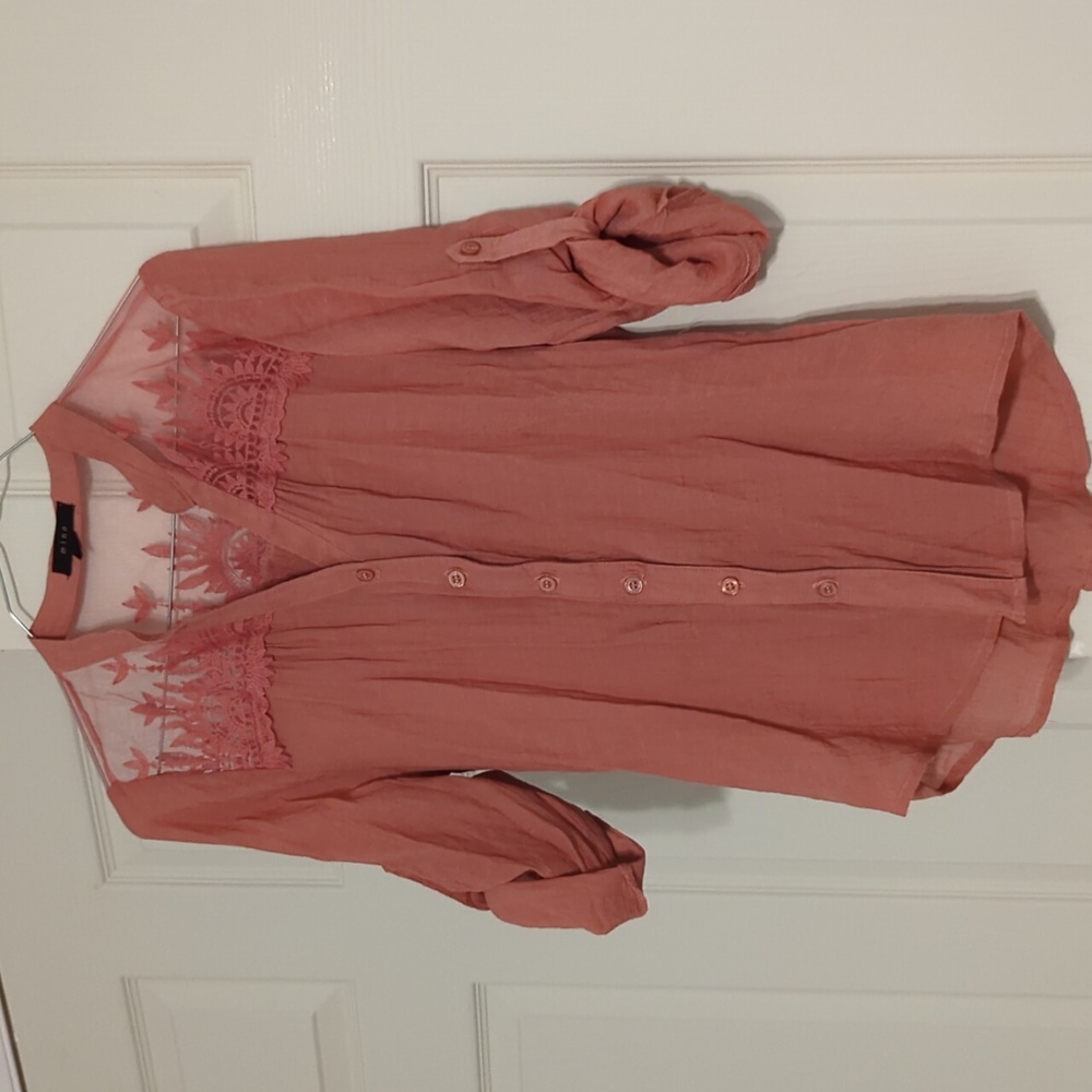 Embroidered button down shirt